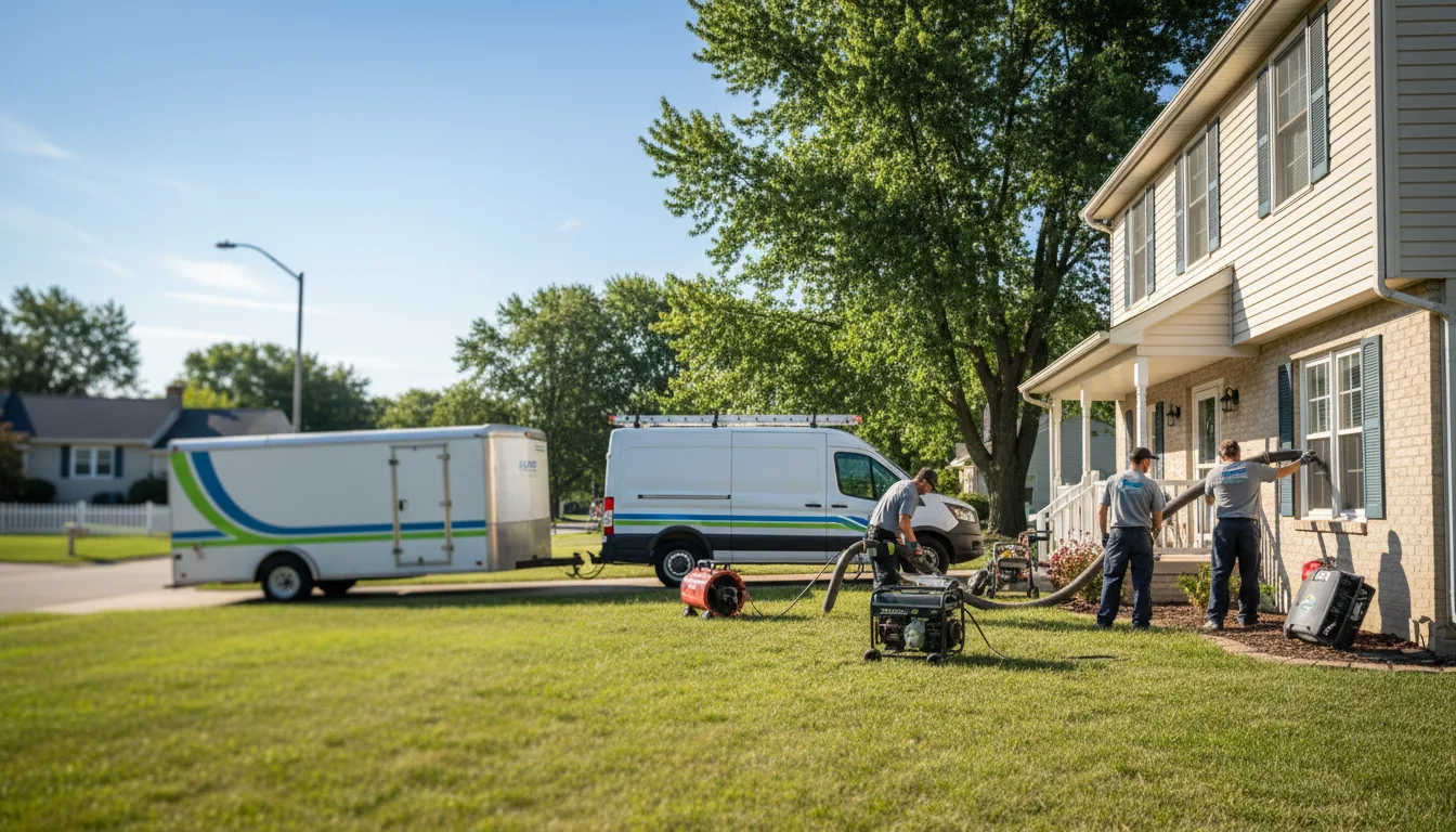 Flooded Basement Restoration And Cleanup With Repair in Kingsbury, IN near me